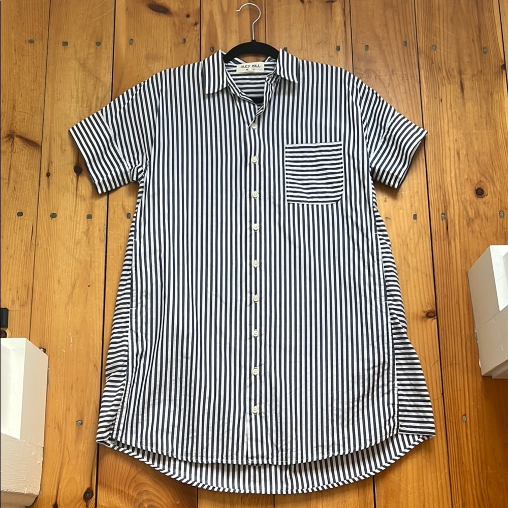 Alex Mill Striped Short Sleeve Shirtdress - Size XS